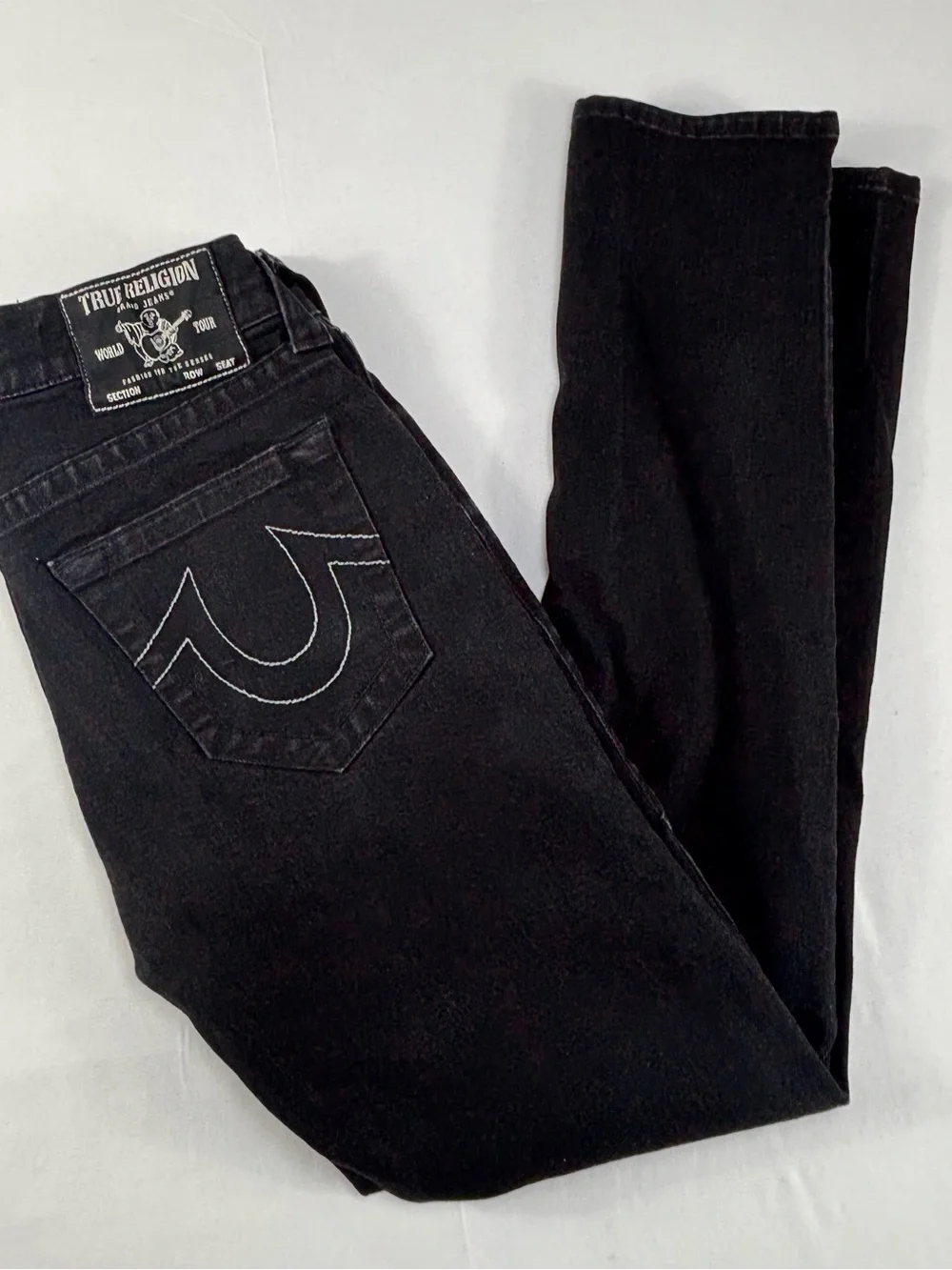True Religion Geno No Flap Black Slim Jeans 28